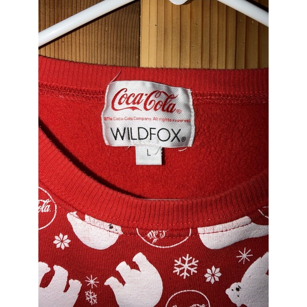 WILDFOX Coca-Cola Winter Coke FIFI Crewneck Sweatshirt~Size L - Picture 3 of 6